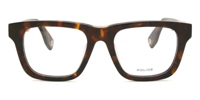 Police Vpln29 Forever 3 Men's Glasses, Tortoiseshell, Size 52 In Brown