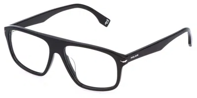 Police Vplq65 Champ 12 0700 Occhiali Da Vista Neri Per Uomo (solo Montatura) In Black