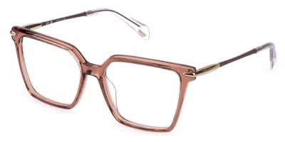Police Vplr14 Jade 2 0893 Women's Glasses Brown Size 54 - Free Lenses - Blue Light Block Available In Orange