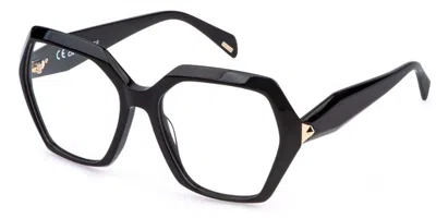 Police Vplr19 New Clue 2 0700 Occhiali Da Vista Neri Per Donna (solo Montatura) In Black