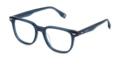 Police Vplr65e Supernova 7 0892 Men's Glasses Blue Size 51 - Free Lenses - Blue Light Block Available