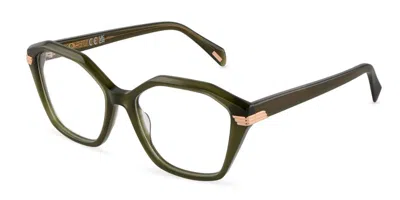 Police Vplu01 Aura 5 Women's Glasses, Green, Size 54 In Brown