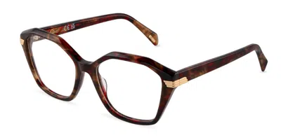 Police Vplu01 Aura 5 Women's Glasses, Red, Size 54 In Brown