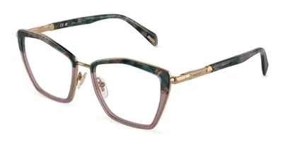 Police Vplu02e Mermaid 8 300k Women's Glasses Purple Size 53 - Free Lenses - Blue Light Block Available In Shiny Rose Gold,fantasy Green,purple
