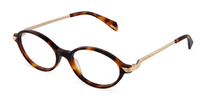 Police Vplu03 Electra 3 0752 Women's Glasses Tortoiseshell Size 53 - Free Lenses - Blue Light Block Availab In Shiny Dark Tortoise