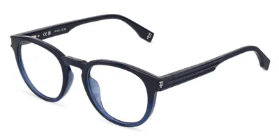 Police Vplu54 Etchline 2 Men's Glasses, Blue, Size 49 In Black