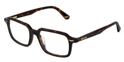 Police Vplu61 Gator Evo 2 Men's Glasses, Tortoiseshell, Size 51 In Brown