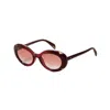 Police Women's 54 Mm Burgundy Sunglasses