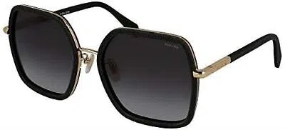 Pre-owned Police Women's Designer Sunglasses Spla 20 0300 58 Mm In Black Gold Sparkle Grey In Gray