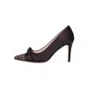Polina Magiy Women's Black Jane Satin Pumps In Black