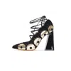 Polina Magiy Women's Black Rosalia Flower Heels In Black