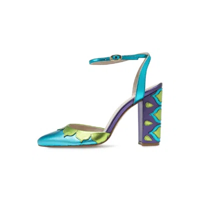 Polina Magiy Women's Green Sandra Sandals