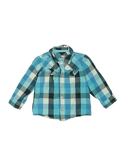 Pre-owned Polito Kids' Long Sleeve Button Down Shirt In Blue