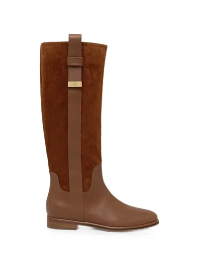 Pollini Austin Knee-high Boots In Brown