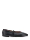 Pollini Pleated-band Ballerina Flats In Black