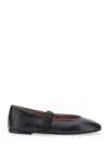 Pollini Pleated-band Ballerina Flats In Black