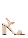 Pollini Beige Sandals With Square Toe And Adjustable Strap In Neutrals