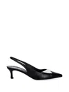 Pollini Contrast-panel Slingback Pumps In Black