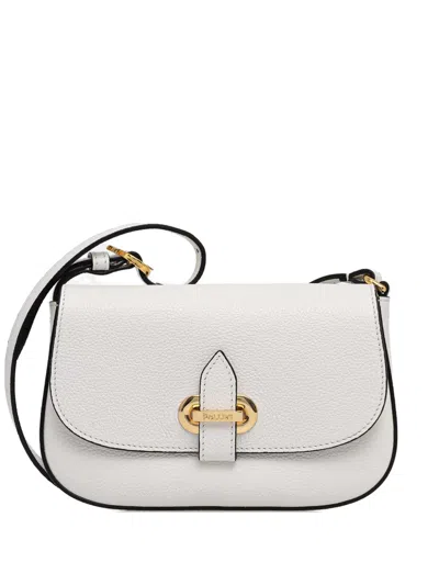 Pollini Grained Logo-plaque Cross-body Bag In White
