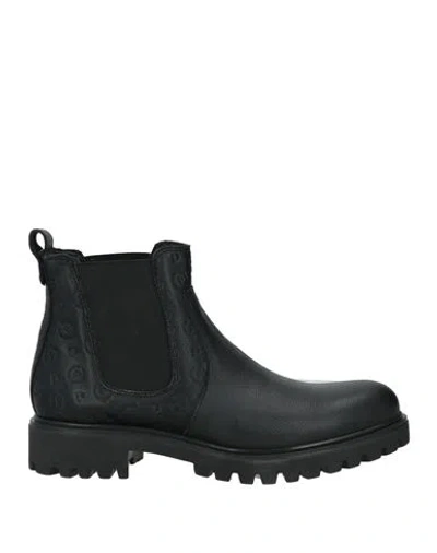 Pollini Heritage Woman Ankle Boots Black Size 6 Calfskin, Polyurethane