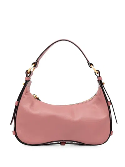 Pollini Identity Logo-debossed Leather Tote Bag In Pink