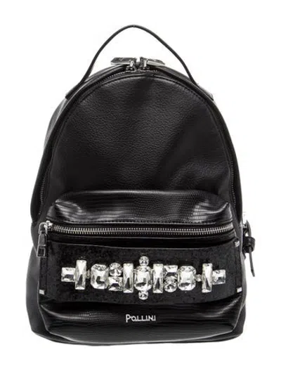 Pre-owned Pollini Leather Backpack In Black