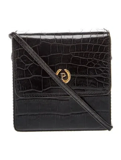 Pre-owned Pollini Leather Crossbody Bag In Black