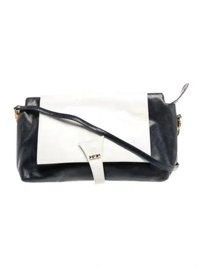 Pre-owned Pollini Leather Crossbody Bag In Blue