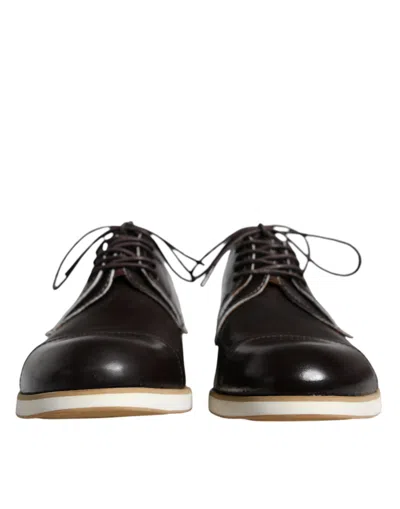 Pre-owned Pollini Leather Lace Up Men Dress Formal Men's Shoes () In Black