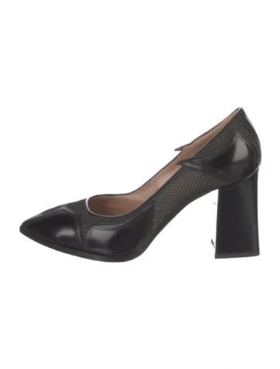 Pre-owned Pollini Leather Pumps In Black