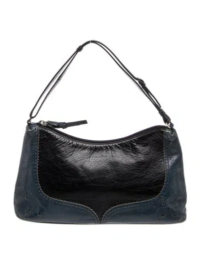 Pre-owned Pollini Leather Shoulder Bag In Blue