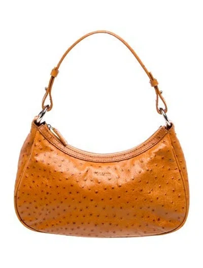 Pre-owned Pollini Leather Shoulder Bag In Brown