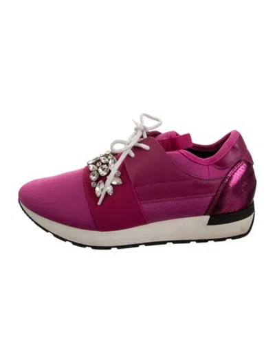 Pre-owned Pollini Leather Sneakers In Purple
