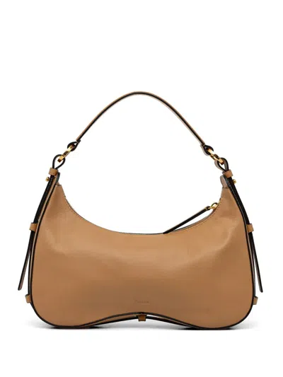 Pollini Logo-debossed Tote Bag In Brown