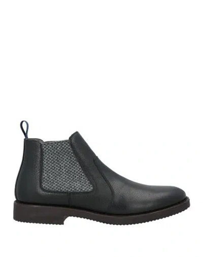 Pollini Man Ankle Boots Black Size 6 Calfskin