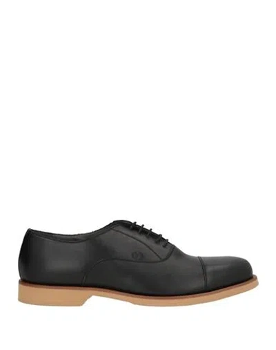 Pollini Man Lace-up Shoes Black Size 10 Leather