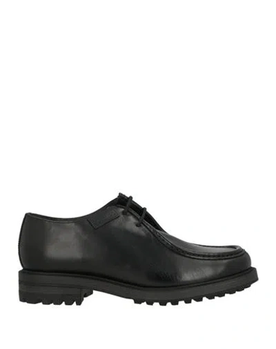 Pollini Man Lace-up Shoes Black Size 7 Leather