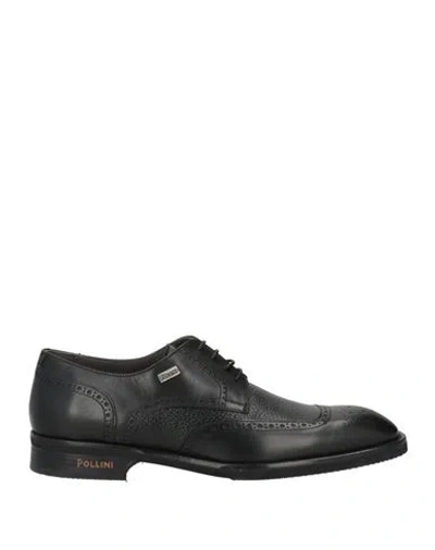 Pollini Man Lace-up Shoes Black Size 9.5 Leather