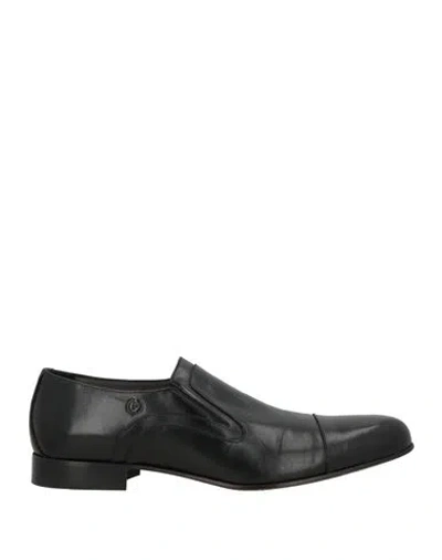 Pollini Man Loafers Black Size 10 Calfskin