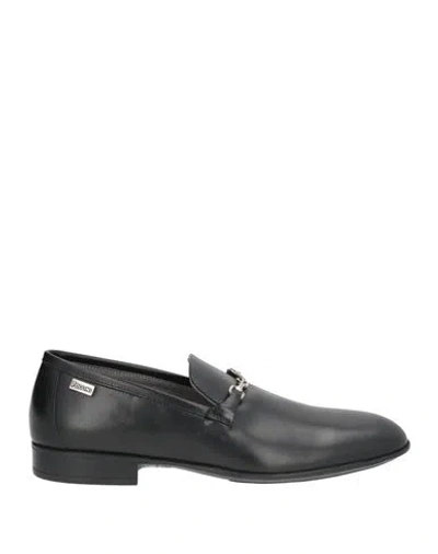 Pollini Man Loafers Black Size 10 Calfskin