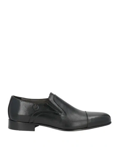 Pollini Man Loafers Black Size 6 Calfskin