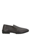 Pollini Man Loafers Dark Brown Size 9 Soft Leather In Black