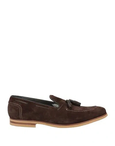 Pollini Man Loafers Dark Brown Size 9.5 Leather