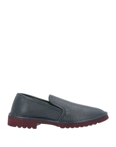 Pollini Man Loafers Midnight Blue Size 13 Soft Leather