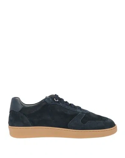 Pollini Man Sneakers Midnight Blue Size 10 Leather