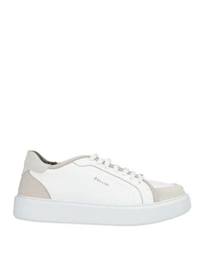 Pollini Man Sneakers White Size 11 Calfskin