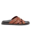 Pollini Men's Leather Mules In Multi