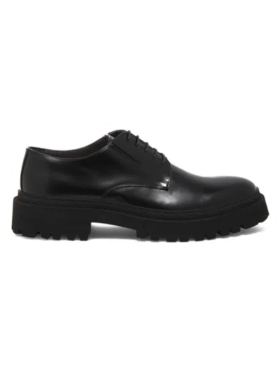 Pollini Men's M. Shoe Leather Oxfords In Black