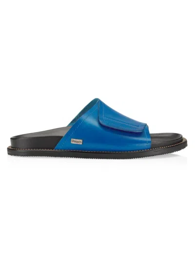 Pollini Men's Natural Feeling Leather Slides In Multi