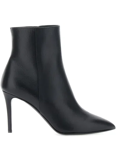 POLLINI POINTED-TOE ZIP BOOTS